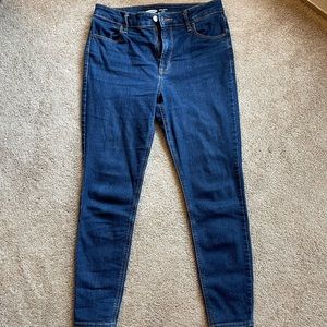 Old Navy Super Skinny Ankle High Rise Jeans - Dark Wash (Size 6)